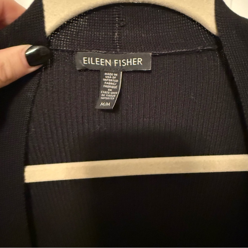 Eileen Fisher Open Front Cardigan Sweater Size Medium - Picture 2 of 5